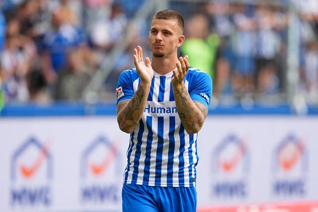 30.08.2026, xydrx, Fußball, 2. Fußball Bundesliga, 1.FC Magdeburg - Holstein Kiel, Saison 2026 2027, Avnet Arena: Mateusz Zukowski (1.FC Magdeburg, 22) freut sich über den Sieg DFB regulations prohibit any use of photographs as image sequences and or quasi-video. *** August 30, 2026, xydrx, Soccer, 2. Bundesliga, 1. FC Magdeburg vs. Holstein Kiel, 2026–2027 season, Avnet Arena: Mateusz Zukowski of 1 FC Magdeburg, 22, celebrates the victory. DFB regulations prohibit any use of photographs as image sequences and or quasi-video. Copyright: HMBxMedia YannisxDreimann