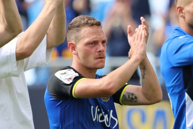 30.08.2026, Fussball, Herren, 3. Liga, Saison 2026 2027, 1. FC Saarbrücken - FC Hansa Rostock, Patrick Sontheimer (1. FC Saarbrücken) Saarbrücken Ludwigsparkstadion Saarland Deutschland (DEU) Copyright: xSebastianxBachx