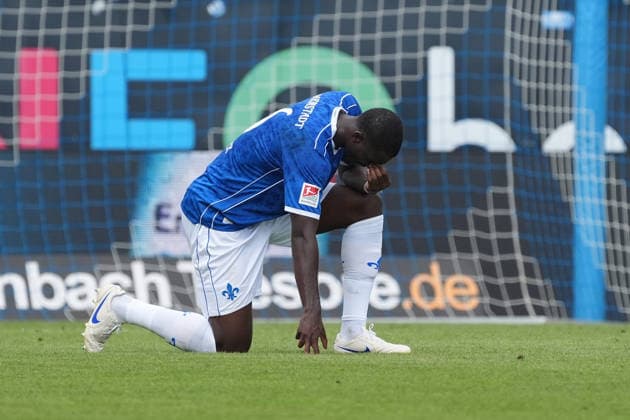 Patric Pfeiffer (SV Darmstadt 98) enttäuscht - 30.08.2026 2. Bundesliga, Saison 26 27: SV Darmstadt 98 vs. Hannover 96, Stadion am Boellenfalltor, 3. Spieltag, emonline, emspor, *** Patric Pfeiffer, SV Darmstadt 98, Disappoints August 30, 2026, 2. Bundesliga, Season 26-27, SV Darmstadt 98 vs. Hannover 96, Stadion am Böllenfalltor, Matchday 3, emonline, emspor,