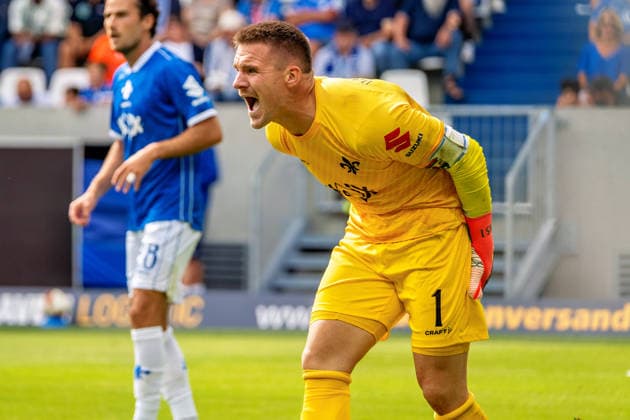Freisteller, Portrait, Emotion, Rufen, Schrei Marcel Schuhen (SV Darmstadt 98, 01), GER, SV Darmstadt 98 vs. Hannover 96, Fussball, 2. Bundesliga, 3. Spieltag, Saison 2026 2027, 30.08.2026, DFL REGULATIONS PROHIBIT ANY USE OF PHOTOGRAPHS AS IMAGE SEQUENCES AND OR QUASI-VIDEO, GER, SV Darmstadt 98 vs. Hannover 96, Fussball, 2. Bundesliga, 3. Spieltag, Saison 2026 2027, 30.08.2026 Darmstadt *** Close-up, Portrait, Emotion, Shouting, Scream Marcel Schuhen SV Darmstadt 98, 01, GER, SV Darmstadt 98 vs. Hannover 96, Soccer, 2. Bundesliga, Matchday 3, 2026–2027 Season, August 30, 2026, DFL regulations prohibit any use of photographs as image sequences and or quasi-video, GER, SV Darmstadt 98 vs. Hannover 96, soccer, 2. Bundesliga, Matchday 3, 2026–2027 season, August 30, 2026, Darmstadt Copyright: xEibner-Pressefoto J-NxGroemlingx EP_JGG