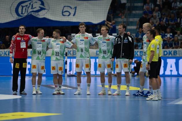 Das Team vor dem Spiel, VfL Gummersbach vs. SC Magdeburg, Opel Handball Bundesliga, Herren , 1. Spieltag, 30.08.2026 Gummersbach NRW Deutschland