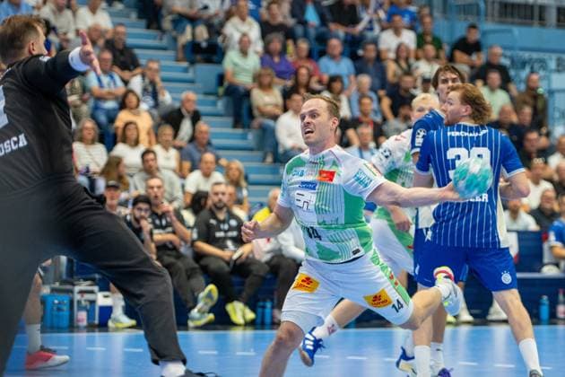 Omar Ingi Magnusson, Rueckraum, (SC Magdeburg 14), 30 VfL Gummersbach vs. SC Magdeburg, Opel Handball Bundesliga, Herren , 1. Spieltag, 30.08.2026 Gummersbach NRW Deutschland
