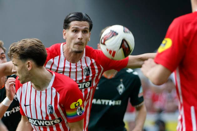 Igor Matanovic (SC Freiburg, 31) am Ball , Deutschland, Fussball, 1. Bundesliga, 1.Spieltag, 2026 2027, SC Freiburg vs. SV Werder Bremen, 30.08.2026, Freiburg im Breisgau Europa-Park Stadion Deutschland *** Igor Matanovic, SC Freiburg, age 31, on the ball, Germany, soccer, Bundesliga 1, Matchday 1, 2026–2027, SC Freiburg vs. SV Werder Bremen, August 30, 2026, Freiburg im Breisgau, Europa-Park Stadium, Germany Copyright: xGrantxHubbsx