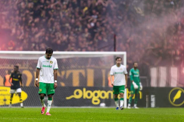 260830 Hammarbys Montader Madjed deppar efter 3-2 under fotbollsmatchen i Allsvenskan mellan AIK och Hammarby den 30 augusti 2026 i Stockholm. Copyright: CAISAxRASMUSSEN BB260830CR037