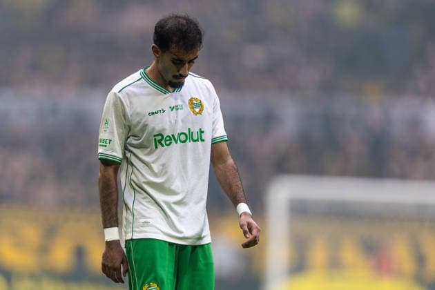 260830 Hammarbys Montader Madjed deppar under fotbollsmatchen i Allsvenskan mellan AIK och Hammarby den 30 augusti 2026 i Stockholm. Copyright: CAISAxRASMUSSEN BB260830CR038