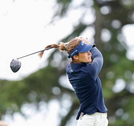 RECORD DATE NOT STATED 30th August 2026; The K Club, Straffan, County Kildare, Ireland: KPMG Womens Irish Open Golf, Final Round; Alessandra Fanali of Italy tees off on the 1st hole PeterxFitzpatrick