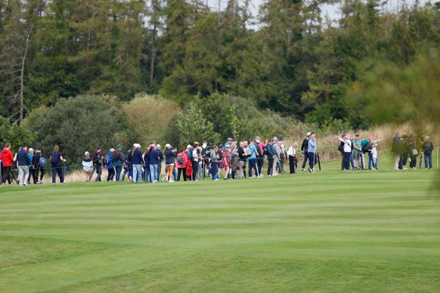 RECORD DATE NOT STATED 30th August 2026; The K Club, Straffan, County Kildare, Ireland: KPMG Womens Irish Open Golf, Final Round; The crowds following Leona Maguire or Ireland group PeterxFitzpatrick