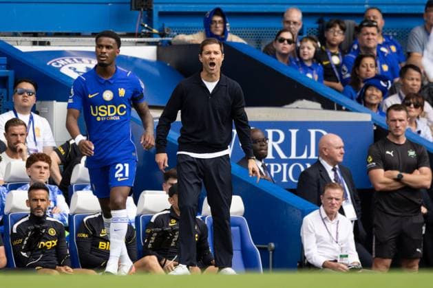 Xabi Alonso manager of Chelsea Chelsea v Brighton and Hove Albion, Premier League Football, Football, Stamford Bridge, London, UK - 30 Aug 2026London Stamford Bridge United Kingdom EDITORIAL USE ONLY No use with unauthorised audio, video, data, fixture lists, club league logos or live services. Online in-match use limited to 120 images, no video emulation. No use in betting, games or single club league player publications.  Copyright: xIanxTuttle Shutterstockx 17119079au