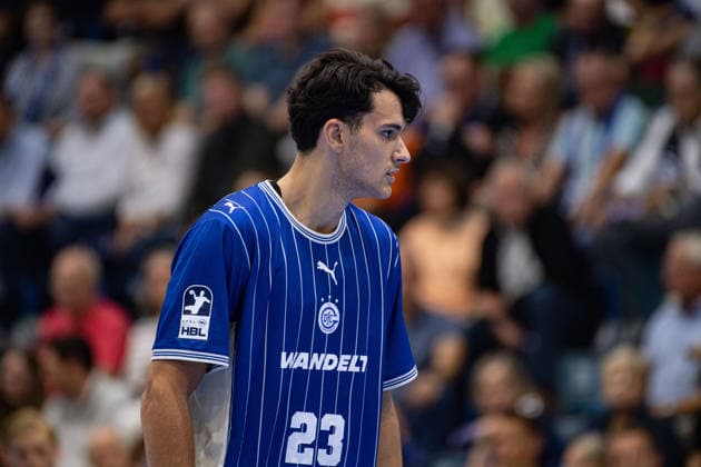 Opel Handball Bundesliga, VfL Gummersbach - SC Magdeburg, 30.08.2026 Nikola RoganoviÄ‡ (VfL Gummersbach 23), ; Opel Handball Bundesliga, VfL Gummersbach - SC Magdeburg, 30.08.2026 Copyright: xBEAUTIFULxSPORTS Erlhofx