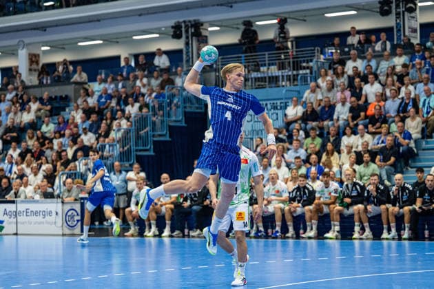 Opel Handball Bundesliga, VfL Gummersbach - SC Magdeburg, 30.08.2026 Ellidi Vidarsson (VfL Gummersbach 4), ; Opel Handball Bundesliga, VfL Gummersbach - SC Magdeburg, 30.08.2026 Copyright: xBEAUTIFULxSPORTS Erlhofx