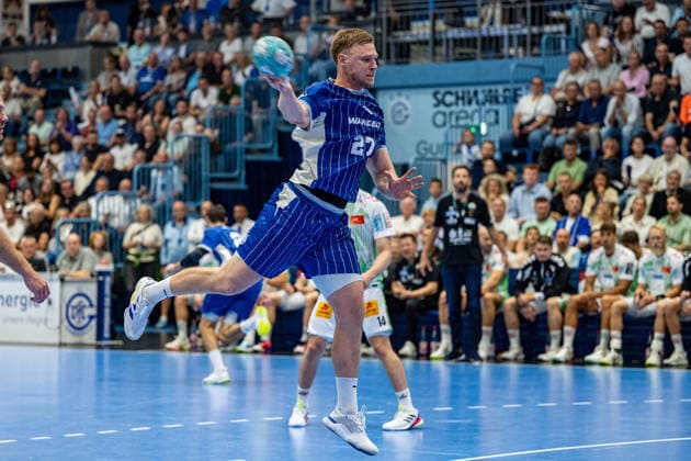 Opel Handball Bundesliga, VfL Gummersbach - SC Magdeburg, 30.08.2026 Kristjan HorÅ¾en (VfL Gummersbach 27), ; Opel Handball Bundesliga, VfL Gummersbach - SC Magdeburg, 30.08.2026 Copyright: xBEAUTIFULxSPORTS Erlhofx
