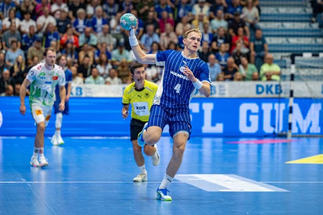 Opel Handball Bundesliga, VfL Gummersbach - SC Magdeburg, 30.08.2026 Ellidi Vidarsson (VfL Gummersbach 4), ; Opel Handball Bundesliga, VfL Gummersbach - SC Magdeburg, 30.08.2026 Copyright: xBEAUTIFULxSPORTS Erlhofx