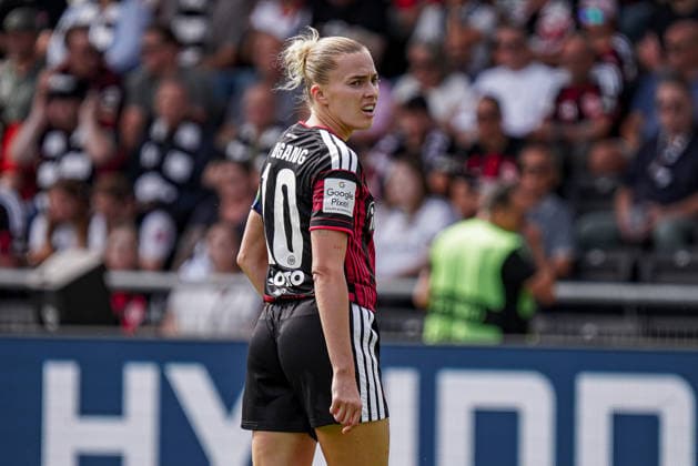 Deutschland: Fussball Saison 2026 2027 , Google Pixel Frauen-Bundesliga , 2. Spieltag , Eintracht Frankfurt Frauen vs. 1. FC Nürnberg Frauen - Stadion am Brentanobad (Frankfurt am Main) : Laura Freigang (Eintracht Frankfurt Frauen, 10) Mimik, Gesichtsausdruck, Emotion Frankfurt am Main Stadion am Brentanobad Deutschland Germany *** Germany Soccer Season 2026–2027, Google Pixel Women s Bundesliga, Matchday 2, Eintracht Frankfurt Women vs. 1. FC Nürnberg Women, Stadion am Brentanobad, Frankfurt am Main, Laura Freigang (Eintracht Frankfurt Women), 10 facial expressions, emotions, Frankfurt am Main, Stadion am Brentanobad, Germany Copyright: xBennetxLongx
