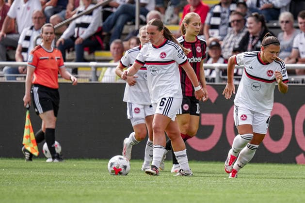 Deutschland: Fussball Saison 2026 2027 , Google Pixel Frauen-Bundesliga , 2. Spieltag , Eintracht Frankfurt Frauen vs. 1. FC Nürnberg Frauen - Stadion am Brentanobad (Frankfurt am Main) : Charline Coutel (1. FC Nürnberg Frauen, 6) am Ball, im Ballbesitz, Mimik, Gesichtsausdruck, Emotion Frankfurt am Main Stadion am Brentanobad Deutschland Germany *** Germany Soccer Season 2026–2027, Google Pixel Women s Bundesliga, Matchday 2, Eintracht Frankfurt Women vs. 1. FC Nürnberg Women, Stadion am Brentanobad, Frankfurt am Main, Charline Coutel, 1. FC Nürnberg Women, 6 on the ball, in possession, facial expressions, emotions, Frankfurt am Main, Stadion am Brentanobad, Germany Copyright: xBennetxLongx