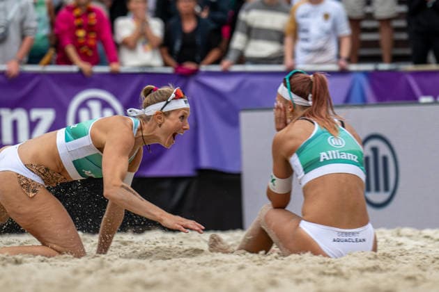 RECORD DATE NOT STATED German Beach Championship - Deutsche Beachvolleyball Meisterschaft Dortmund, Germany 30.08.2026 DORTMUND, GERMANY - AUGUST 30: Kim van de Velde (Player 2, Blaubären TSV Flacht), Sandra Ittlinger (Player 1, Eintracht Spontent e.V.) during the German Beach Championship - Deutsche Beachvolleyball Meisterschaft at Dortmund on August 30, 2026 in Dortmund, Germany. Copyright: xBEAUTIFULxSPORTS PeterxWeberx