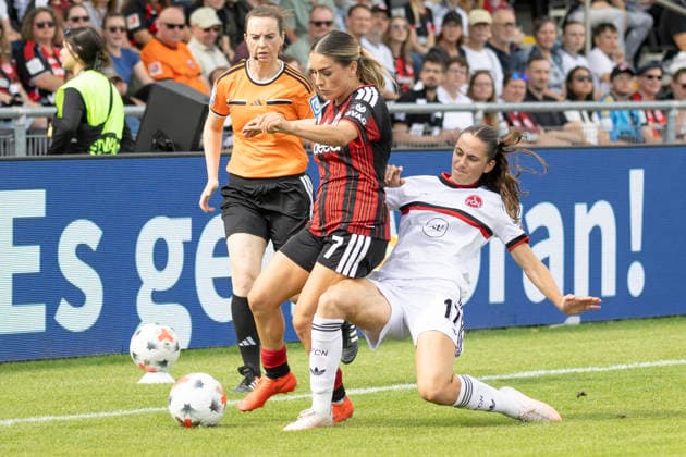 GPFBL: Eintracht Frankfurt - 1. FC Nürnberg, 30.08.2026 Ereleta Memeti (Eintracht Frankfurt 7) geht an Marie Bleil (1. FC Nürnberg 17) vorbei, Eintracht Frankfurt - 1. FC Nürnberg, Frankfurt, Stadion am Brentanobad, 30.8.2026 *** GPFBL Eintracht Frankfurt 1 FC Nuremberg, August 30, 2026 Ereleta Memeti (Eintracht Frankfurt 7) passes Marie Bleil (FC Nuremberg 17), Eintracht Frankfurt vs. 1 FC Nürnberg, Frankfurt, Stadion am Brentanobad, August 30, 2026 Copyright: xBEAUTIFULxSPORTS Gawlikx
