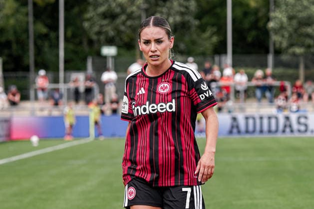 Deutschland: Fussball Saison 2026 2027 , Google Pixel Frauen-Bundesliga , 2. Spieltag , Eintracht Frankfurt Frauen vs. 1. FC Nürnberg Frauen - Stadion am Brentanobad (Frankfurt am Main) : ErÃ«leta Memeti Ereleta Memeti (Eintracht Frankfurt Frauen, 7) Mimik, Gesichtsausdruck, Emotion Frankfurt am Main Stadion am Brentanobad Deutschland Germany *** Germany Soccer Season 2026–2027, Google Pixel Women s Bundesliga, Matchday 2, Eintracht Frankfurt Women vs. 1. FC Nürnberg Women, Stadion am Brentanobad, Frankfurt am Main, Ereleta Memeti, Ereleta Memeti, Eintracht Frankfurt Women, 7 facial expressions, emotion, Frankfurt am Main, Stadion am Brentanobad, Germany Copyright: xBennetxLongx