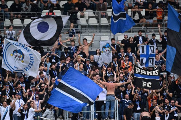 Paris FC v Nice - French Ligue 1 PARIS, FRANCE - AUGUST 30: Fans of Paris FC celebrate after a score during the French L1 football match between Paris FC and OGC Nice at Stade Jean-Bouin in Paris, France on August 30, 2026. Mustafa Yalcin Anadolu Paris France. Editorial use only. Please get in touch for any other usage.  Copyright: x2026xAnadoluxMustafaxYalcinx