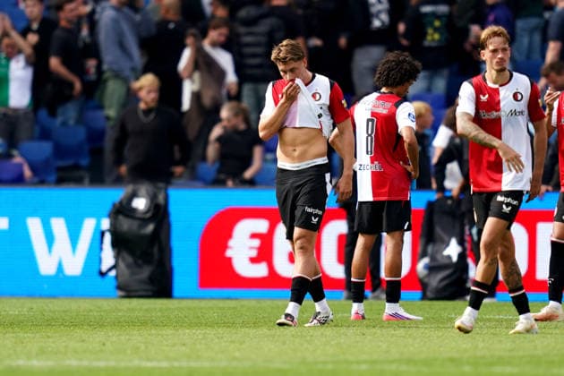 Eredivisie: Feyenoord Rotterdam v ADO Den Haag Rotterdam - Thijs Kraaijeveld of Feyenoord Rotterdam looks dejected during the fourth competition round of the 2026 2027 Eredivisie season. The match is set between Feyenoord Rotterdam and ADO Den Haag at De Kuip on 30 August 2026 in Rotterdam, The Netherlands. (Hero Images Danny de Groot) Copyright: xDannyxdexGrootx