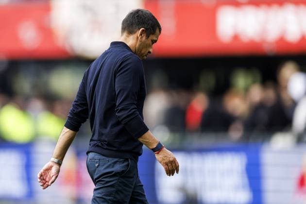 ROTTERDAM - Feyenoord coach Giovanni van Bronckhorst reacts after the 2-2 draw during the Dutch Eredivisie match between Feyenoord Rotterdam and ADO Den Haag at De Kuip stadium on August 30, 2026, in Rotterdam, the Netherlands. MAURICE VAN STEEN ANP Eredivisie 2026 27 xVIxANPxSportx xxANPxIVx 566601141 originalFilename: 566601141.jpg