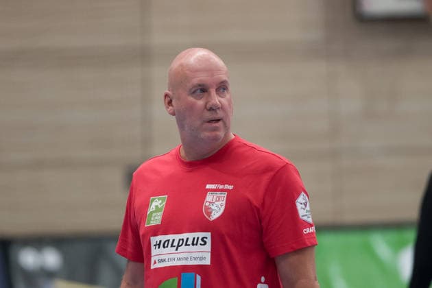 Trainer Pether Krautmeyer (Halle), SV Union Halle-Neustadt vs. TuS Metzingen, 1. Handball Bundesliga Frauen, Saison 2026 27, 30.08.2026 Halle SWH Arena Sachsen-Anhalt Deutschland
