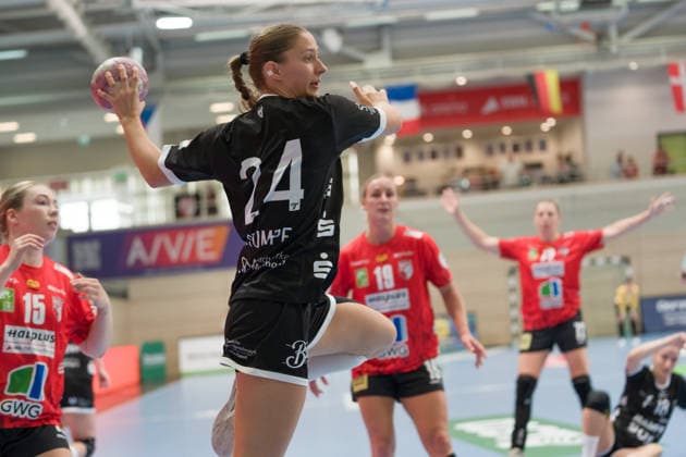 Marie Stumpf (Tussies, 24), SV Union Halle-Neustadt vs. TuS Metzingen, 1. Handball Bundesliga Frauen, Saison 2026 27, 30.08.2026 Halle SWH Arena Sachsen-Anhalt Deutschland