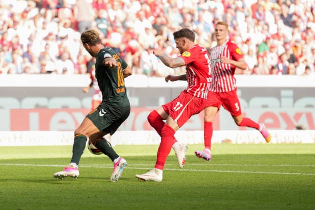 1. Bundesliga: SC Freiburg vs SV Werder Bremen, 30.08.2026 Niclas Füllkrug (SV Werder Bremen, 10) mit einer Chance im Freiburger Sechzehner welche von Lukas Kübler (SC Freiburg, 17) verhindert wird 1. Bundesliga: SC Freiburg vs SV Werder Bremen, Europa-Park-Stadion, 30.08.2026 DFB DFL REGULATIONS PROHIBIT ANY USE OF PHOTOGRAPHS AS IMAGE SEQUENCES AND OR QUASI-VIDEO. *** 1 Bundesliga SC Freiburg vs. SV Werder Bremen, August 30, 2026: Niclas Füllkrug of SV Werder Bremen (No. 10) has a chance inside SC Freiburg’s penalty area, but it is thwarted by Lukas Kübler of SC Freiburg (No. 17). Bundesliga Match: SC Freiburg vs. SV Werder Bremen, Europa-Park Stadium, August 30, 2026 DFB and DFL regulations prohibit any use of photographs as image sequences and or quasi-video. Copyright: xBEAUTIFULxSPORTS Boscox