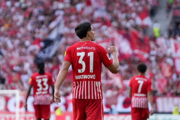 Igor Matanovic (SC Freiburg, 31) Torjubel, Emotionen, Torschuss, Abschluss, Torerfolg, Tor, Treffer , Deutschland, Fussball, 1. Bundesliga, 1.Spieltag, 2026 2027, SC Freiburg vs. SV Werder Bremen, 30.08.2026, Europa-Park Stadion, Freiburg Freiburg Europa-Park Stadion Baden-Württemberg Deutschland *** Igor Matanovic, SC Freiburg, 31 goal celebration, emotions, shot on goal, finish, goal scored, goal, hit, Germany, soccer, Bundesliga 1, Matchday 1, 2026–2027, SC Freiburg vs. SV Werder Bremen, August 30, 2026, Europa-Park Stadium, Freiburg, Freiburg, Europa-Park Stadium, Baden-Württemberg, Germany Copyright: xArnexAmbergx