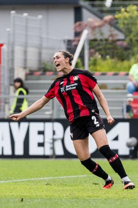 GOOGLE PIXEL Frauen-Bundesliga, Bayer 04 Leverkusen - VfL Wolfsburg; 30.08.2026 Selina Ostermeier (Bayer 04 Leverkusen, 2) jubelt nach ihrem 1:1 Treffer, Tor, Torjubel GOOGLE PIXEL Frauen-Bundesliga, Bayer 04 Leverkusen - VfL Wolfsburg, Leverkusen, Ulrich-Haberland-Stadion am 30.08.2026 DFB REGULATIONS PROHIBIT ANY USE OF PHOTOGRAPHS AS IMAGE SEQUENCES AND OR QUASI-VIDEO. *** GOOGLE PIXEL Women s Bundesliga, Bayer 04 Leverkusen vs. VfL Wolfsburg, August 30, 2026: Selina Ostermeier of Bayer 04 Leverkusen celebrates after scoring the 1-1 goal, goal, goal celebration GOOGLE PIXEL Women’s Bundesliga, Bayer 04 Leverkusen vs. VfL Wolfsburg, Leverkusen, Ulrich Haberland Stadium on August 30, 2026. DFB regulations prohibit any use of photographs as image sequences and or quasi-video. Copyright: xBEAUTIFULxSPORTS Wunderlx
