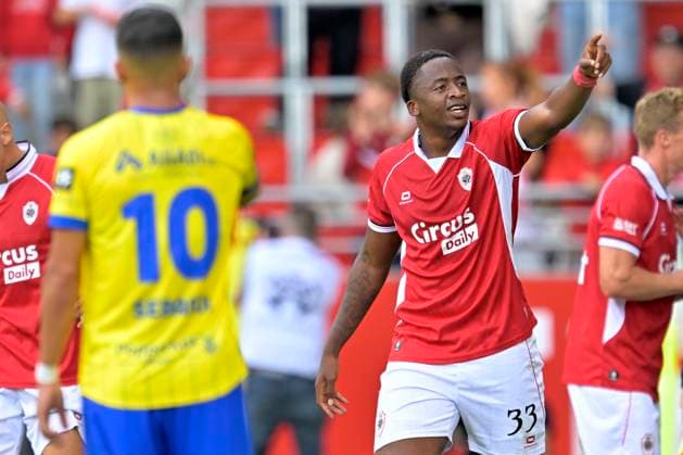 Royal Antwerp FC v Sint-Truidense VV - Jupiler Pro League DEURNE, BELGIUM - AUGUST 30 : Porozo Snayder forward of Royal Antwerp FC celebrates scoring a goal during the Jupiler Pro League match between Royal Antwerp FC and Sint-Truidense VV on August 30, 2026 in Deurne, Belgium, 30 08 2026 Deurne Belgium  Copyright: xSesx
