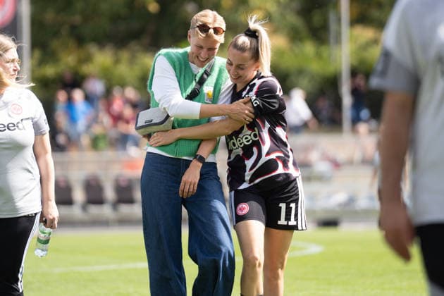 30.08.2026, xhfmx, Fussball Google Pixel Frauen-Bundesliga, Eintracht Frankfurt - 1.FC Nürnberg v.l. Paulina Krumbiegel (Eintracht Frankfurt, 27), Nina Lührßen (Eintracht Frankfurt, 11) Frankfurt am Main *** August 30, 2026, xhfmx, Soccer Google Pixel Women s Bundesliga, Eintracht Frankfurt vs. 1 FC Nürnberg, Paulina Krumbiegel (Eintracht Frankfurt), 27, Nina Lührßen (Eintracht Frankfurt), 11, Frankfurt am Main