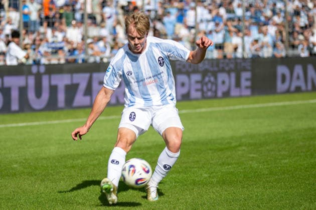Fabio Wagner t9 (TSV 1860 Muenchen), TSV 1860 von Muenchen vs. TSV Landsberg, Fussball, Regionalliga Bayern, 6. Spieltag, 30.08.2026 DFB regulations prohibit any use of photographs as image sequences and or quasi-video Muenchen Bayern Deutschland