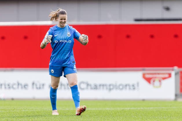 GOOGLE PIXEL Frauen-Bundesliga, Bayer 04 Leverkusen - VfL Wolfsburg; 30.08.2026 Stina Johannes (VfL Wolfsburg, 1) bejubelt das 1:2 durch Cora Zicai (VfL Wolfsburg, 28), Tor, Torjubel GOOGLE PIXEL Frauen-Bundesliga, Bayer 04 Leverkusen - VfL Wolfsburg, Leverkusen, Ulrich-Haberland-Stadion am 30.08.2026 DFB REGULATIONS PROHIBIT ANY USE OF PHOTOGRAPHS AS IMAGE SEQUENCES AND OR QUASI-VIDEO. *** GOOGLE PIXEL Women s Bundesliga, Bayer 04 Leverkusen vs. VfL Wolfsburg, August 30, 2026, Stina Johannes (VfL Wolfsburg), 1 celebrates the 1-2 goal scored by Cora Zicai of VfL Wolfsburg, 28, goal, goal celebration GOOGLE PIXEL Women’s Bundesliga, Bayer 04 Leverkusen vs. VfL Wolfsburg, Leverkusen, Ulrich Haberland Stadium on August 30, 2026. DFB regulations prohibit any use of photographs as image sequences and or quasi-video. Copyright: xBEAUTIFULxSPORTS Wunderlx