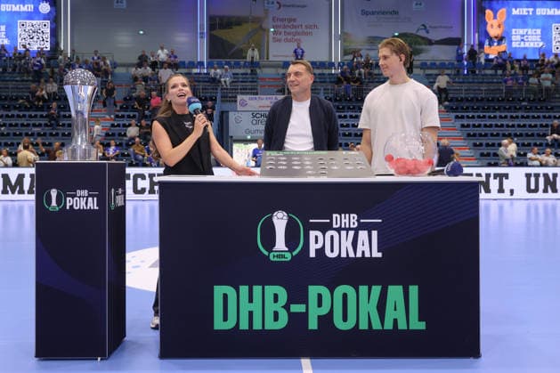 30.08.2026, xtgx, Handball Opel HBL, VfL Gummersbach - SC Magdeburg emspor, v.l. Auslosung der 2. Runde im DHB Pokal Gummersbach