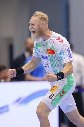 30.08.2026, xtgx, Handball Opel HBL, VfL Gummersbach - SC Magdeburg emspor, v.l. Matthias Musche (Magdeburg, 6) jubel, Torjubel, jubelt ueber das Tor, celebrate the goal, celebration Gummersbach