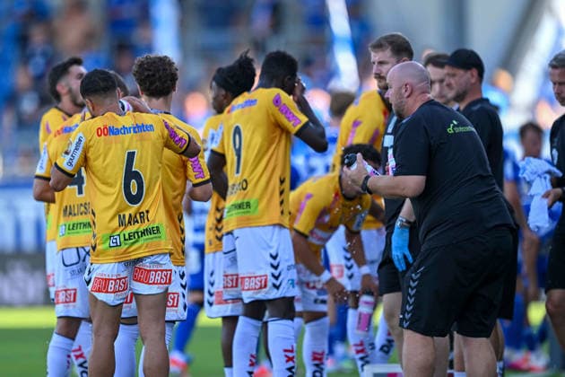 SOCCER - BL, Hartberg vs Ried HARTBERG,AUSTRIA,30.AUG.26 - SOCCER - ADMIRAL Bundesliga, TSV Hartberg vs SV Ried. Image shows players of Ried.  GEPAxpictures xAvnixRetkoceri