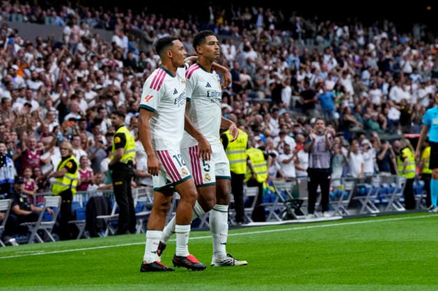 ESP: Real Madrid - Malaga CF. La Liga EA Sports. Matchday 3. Jude Bellingham of Real Madrid CF during the La Liga EA Sports match between Real Madrid and Malaga CF played at Santiago Bernabeu Stadium on 30 Aug 2026 in Madrid, Spain. kpng Copyright: xCesarxCebollax xPRESSINPHOTOx PS_2627_RMA_MAL_024