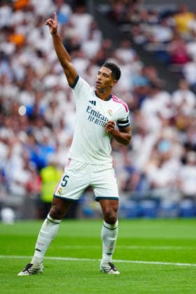 Real Madrid v Malaga - LaLiga EA Sports 2026 27 Jude Bellingham of Real Madrid CF celebrates after scoring his team s second goal during the LaLiga EA Sports 2026 27 match between Real Madrid CF and Malaga CF at Santiago Bernabeu on August 30, 2026 in Madrid, Spain. Madrid Santiago Bernabeu Madrid Spain Copyright: xGokhanxTanerx xPSxImagesxGokhanxTanerx