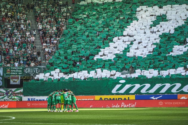 Fussball: Österreich: ADMIRAL Bundesliga 2026 2027 - 5. Runde, 30.08.2026 - SK Rapid Wien vs. SK Sturm Graz - Weststadion - Allianz Stadion (Wien, Österreich); Mannschaftsfoto, Teamfoto Rapid Wien Copyright: xLukasxBierederx