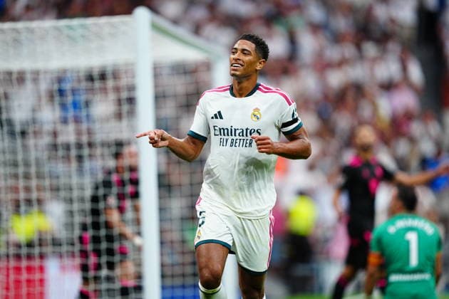 Real Madrid v Malaga - LaLiga EA Sports 2026 27 Jude Bellingham of Real Madrid CF scores his team s second goal during the LaLiga EA Sports 2026 27 match between Real Madrid CF and Malaga CF at Santiago Bernabeu on August 30, 2026 in Madrid, Spain. Madrid Santiago Bernabeu Madrid Spain Copyright: xGokhanxTanerx xPSxImagesxGokhanxTanerx