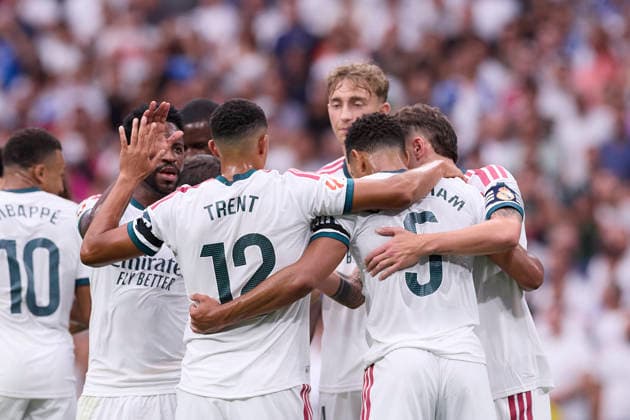 ESP: LaLiga EA Sports Real Madrid v Malaga CF Jude Bellingham of Real Madrid scores goal and celebrates during LaLiga EA Sports match between Real Madrid v Malaga CF played at Bernabeu Stadium, Madrid on August 30 2026 in Spain Madrid Spain Soccer Copyright: xAgenciaxLOFx