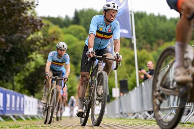 Belgian Greg Van Avermaet is pictured in action during the UEC Gravel European Championships in Houffalize (138 km), on Sunday 30 August 2026. DAVIDxPINTENS  x184741985x