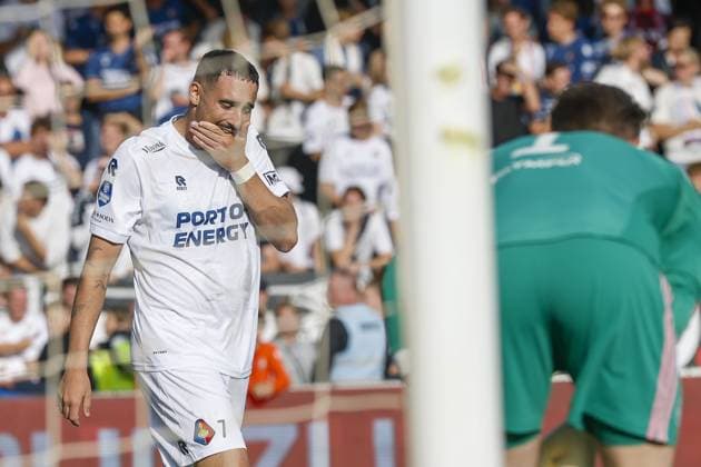VELSEN, 30-08-2026 , BUKO Stadium , season 2026 2027 , Dutch Eredivisie football , match between Telstar and Ajax , picture shows Telstar player Rui Mendes dejected Telstar - Ajax  x206252112x Copyright: