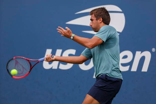 US Open tennis tournament - Day 1 Daniel Merida of Spain in action against Marton Fucsovics of Hungary during the Men™s Singles round one of the US Open Tennis Championships at the USTA Billie Jean King National Tennis Center in Flushing Meadows, New York, USA, 30 August 2026. The 2026 US Open tournament runs from 23 August through 13 September. FLUSHING MEADOWS NEW YORK United States  Copyright: xSARAHxYENESELx