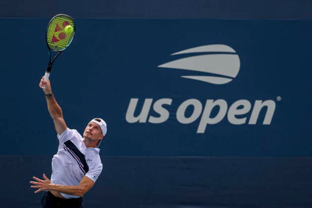 US Open tennis tournament - Day 1 Marton Fucsovics of Hungary in action against Daniel Merida of Spain during the Men™s Singles round one of the US Open Tennis Championships at the USTA Billie Jean King National Tennis Center in Flushing Meadows, New York, USA, 30 August 2026. The 2026 US Open tournament runs from 23 August through 13 September. FLUSHING MEADOWS NEW YORK United States  Copyright: xSARAHxYENESELx