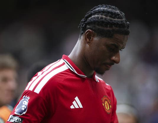 Manchester United, ManU v Ipswich Town, FA Premier League 30.08.26 Manchester United v Ipswich Town, FA Premier League Bradley Ormesher The Times Marcus Rashford of Manchester United at at half time  Copyright: xBradleyxOrmesherx NINTCHDBPICT001104393828