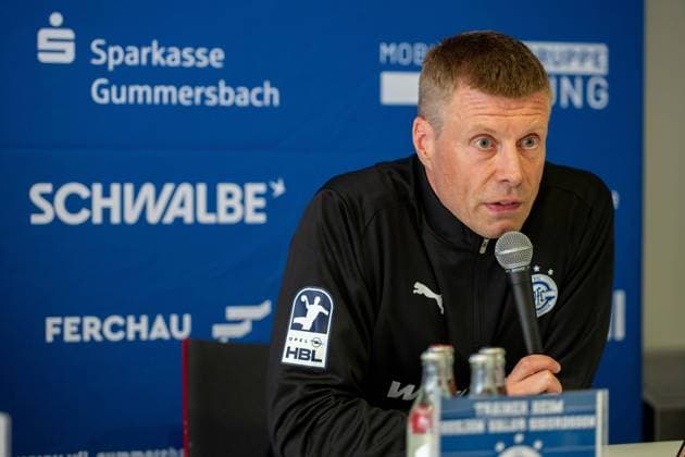 GuÃ°jon Valur SigurÃ°sson, Cheftrainer, (VfL Gummersbach), VfL Gummersbach vs. SC Magdeburg, Opel Handball Bundesliga, Herren , 1. Spieltag, 30.08.2026 Gummersbach NRW Deutschland