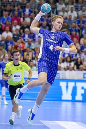 30.08.2026, xsefx, Handball, 1. HBL, VfL Gummersbach - SC Magdeburg, Saison 2026 2027 Herren, Schwalbe-Arena: Ellidi Vidarsso (VfL Gummersbach 04) Nordrhein-Westfalen Deutschland