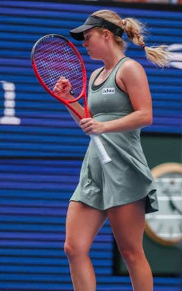 US Open tennis tournament - Day 1 Veronika Erjavec of Slovenia reacts against Jasmine Paolini of Italy during the Women™s Singles round one of the US Open Tennis Championships at the USTA Billie Jean King National Tennis Center in Flushing Meadows, New York, USA, 30 August 2026. The 2026 US Open tournament runs from 23 August through 13 September. FLUSHING MEADOWS NEW YORK United States  Copyright: xOlgaxFedorovax