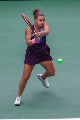 US Open tennis tournament - Day 1 Jasmine Paolini of Italy in action against Veronika Erjavec of Slovenia during the Women™s Singles round one of the US Open Tennis Championships at the USTA Billie Jean King National Tennis Center in Flushing Meadows, New York, USA, 30 August 2026. The 2026 US Open tournament runs from 23 August through 13 September. FLUSHING MEADOWS NEW YORK United States  Copyright: xOlgaxFedorovax